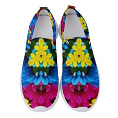 Flowers Kaleidoscope Mandala Women s Slip On Sneakers