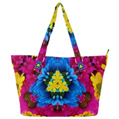 Flowers Kaleidoscope Mandala Full Print Shoulder Bag