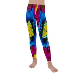 Flowers Kaleidoscope Mandala Kids  Lightweight Velour Leggings