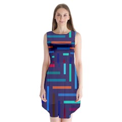 Line Background Abstract Sleeveless Chiffon Dress   by Mariart