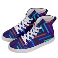 Line Background Abstract Men s Hi-top Skate Sneakers by Mariart