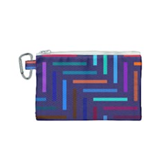 Line Background Abstract Canvas Cosmetic Bag (small) by Mariart