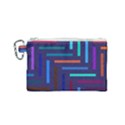 Line Background Abstract Canvas Cosmetic Bag (Small) View1