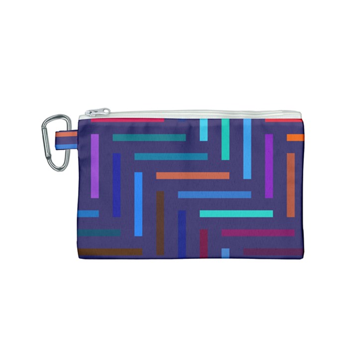 Line Background Abstract Canvas Cosmetic Bag (Small)