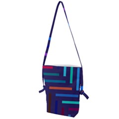 Line Background Abstract Folding Shoulder Bag