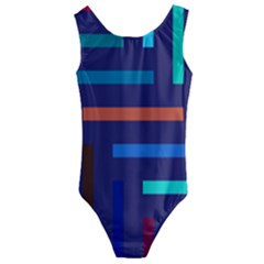 Line Background Abstract Kids  Cut-out Back One Piece Swimsuit by Mariart