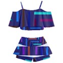 Line Background Abstract Kids  Off Shoulder Skirt Bikini View2