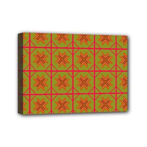 Western Pattern Backdrop Mini Canvas 7  X 5  (stretched) by Mariart