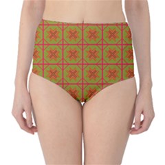 Western Pattern Backdrop Classic High-waist Bikini Bottoms by Mariart