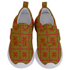 Western Pattern Backdrop Kids  Velcro No Lace Shoes by Mariart