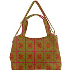 Western Pattern Backdrop Double Compartment Shoulder Bag