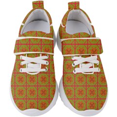 Western Pattern Backdrop Kids  Velcro Strap Shoes