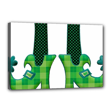 Saint Patrick S Day March Canvas 18  X 12  (stretched) by Mariart