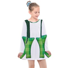 Saint Patrick S Day March Kids  Long Sleeve Dress by Mariart