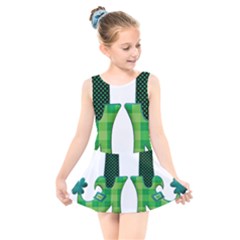 Saint Patrick S Day March Kids  Skater Dress Swimsuit by Mariart