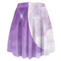 Purple Sky Star Moon Clouds High Waist Skirt View2