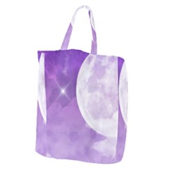 Purple Sky Star Moon Clouds Giant Grocery Tote by Mariart