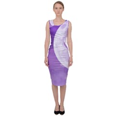 Purple Sky Star Moon Clouds Sleeveless Pencil Dress