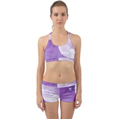 Purple Sky Star Moon Clouds Back Web Gym Set by Mariart