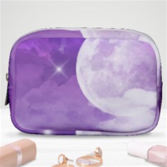 Purple Sky Star Moon Clouds Make Up Pouch (small) by Mariart