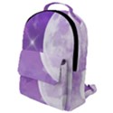 Purple Sky Star Moon Clouds Flap Pocket Backpack (Small) View1