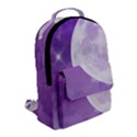 Purple Sky Star Moon Clouds Flap Pocket Backpack (Small) View2