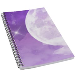 Purple Sky Star Moon Clouds 5 5  X 8 5  Notebook by Mariart