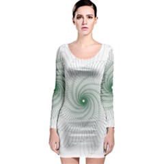 Spirograph Pattern Long Sleeve Bodycon Dress by Mariart