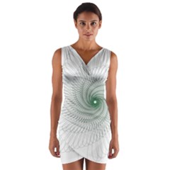 Spirograph Pattern Wrap Front Bodycon Dress by Mariart