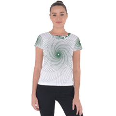 Spirograph Pattern Short Sleeve Sports Top  by Mariart