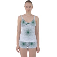 Spirograph Pattern Tie Front Two Piece Tankini by Mariart