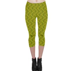 Autumn Leaves Pattern Capri Leggings  by LoolyElzayat