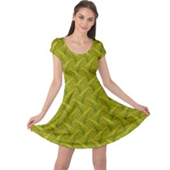 Autumn Leaves Pattern Cap Sleeve Dress by LoolyElzayat