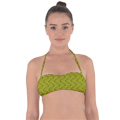 Autumn Leaves Pattern Halter Bandeau Bikini Top by LoolyElzayat