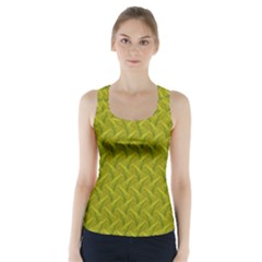 Autumn Leaves Pattern Racer Back Sports Top by LoolyElzayat