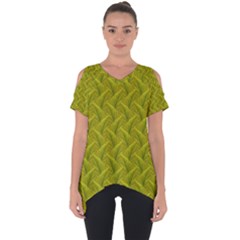 Autumn Leaves Pattern Cut Out Side Drop Tee by LoolyElzayat