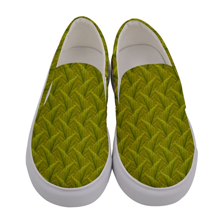 Autumn Leaves Pattern Women s Canvas Slip Ons