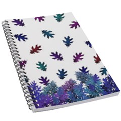 Blue Purple Leaves 5 5  X 8 5  Notebook