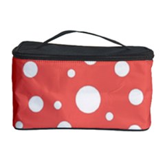 Polka Dot On Living Coral Cosmetic Storage by LoolyElzayat