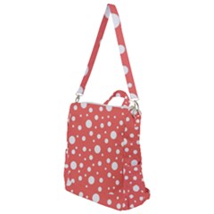 Polka Dot On Living Coral Crossbody Backpack by LoolyElzayat