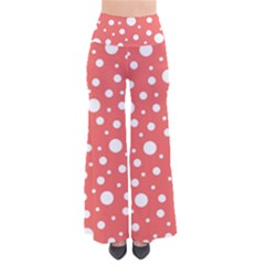 Polka Dot On Living Coral So Vintage Palazzo Pants by LoolyElzayat