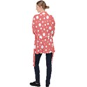 Polka Dot On Living Coral Velvet Kimono Robe View2