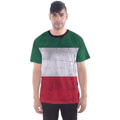 Flag Patriote Quebec Patriot Red Green White Grunge Separatism Men s Sports Mesh Tee by Quebec