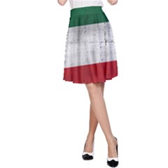 Flag Patriote Quebec Patriot Red Green White Grunge Separatism A-line Skirt by Quebec