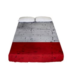 Flag Patriote Quebec Patriot Red Green White Grunge Separatism Fitted Sheet (full/ Double Size) by Quebec