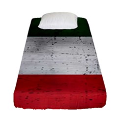 Flag Patriote Quebec Patriot Red Green White Grunge Separatism Fitted Sheet (single Size) by Quebec