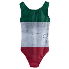 Flag Patriote Quebec Patriot Red Green White Grunge Separatism Kids  Cut-out Back One Piece Swimsuit by Quebec