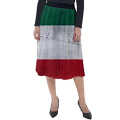 Flag Patriote Quebec Patriot Red Green White Grunge Separatism Classic Velour Midi Skirt  by Quebec