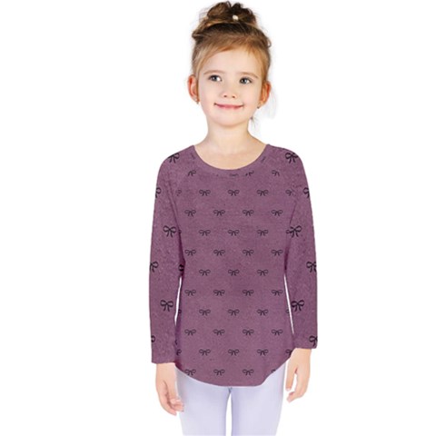 Plum Bow Design Kids  Long Sleeve Tee by WensdaiAmbrose