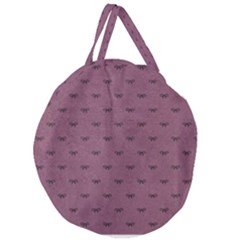 Plum Bow Design Giant Round Zipper Tote by WensdaiAmbrose